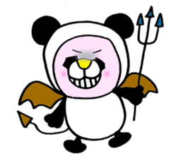 Rabbit want to be a panda. sticker #8481377