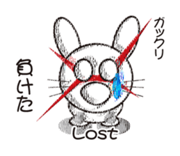 english and rabbit (japanese) sticker #8481607