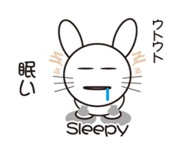 english and rabbit (japanese) sticker #8481617