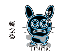 english and rabbit (japanese) sticker #8481621