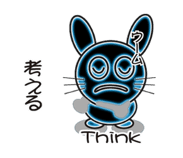 english and rabbit (japanese) sticker #8481621