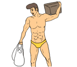 muscle men sticker #8481669
