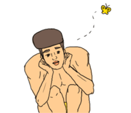 muscle men sticker #8481670