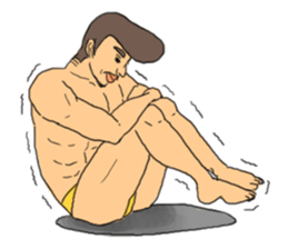 muscle men sticker #8481677