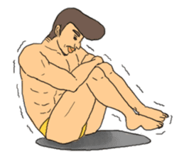 muscle men sticker #8481677