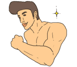 muscle men sticker #8481679