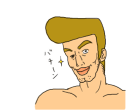 muscle men sticker #8481681