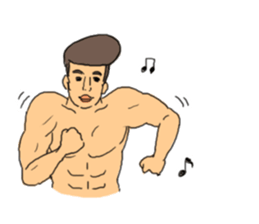 muscle men sticker #8481682