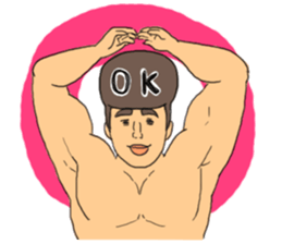 muscle men sticker #8481686