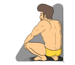 muscle men sticker #8481692