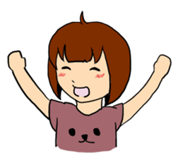 T-shirt girl sticker #8481710