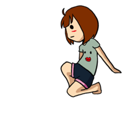 T-shirt girl sticker #8481711