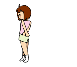 T-shirt girl sticker #8481716