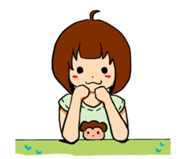 T-shirt girl sticker #8481718