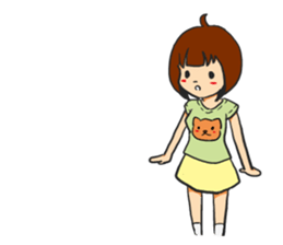 T-shirt girl sticker #8481720