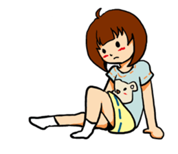 T-shirt girl sticker #8481721