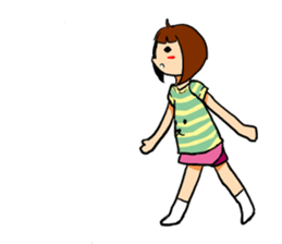 T-shirt girl sticker #8481722