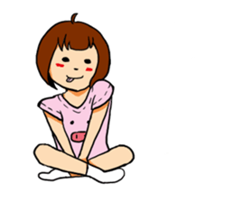 T-shirt girl sticker #8481723