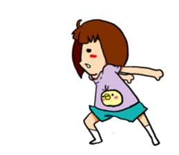 T-shirt girl sticker #8481724