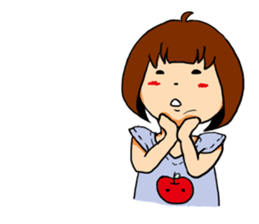 T-shirt girl sticker #8481725