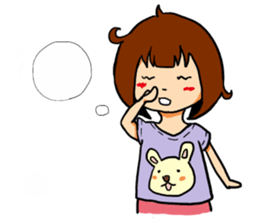 T-shirt girl sticker #8481727