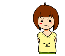 T-shirt girl sticker #8481729