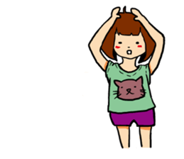 T-shirt girl sticker #8481730