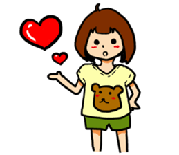 T-shirt girl sticker #8481731