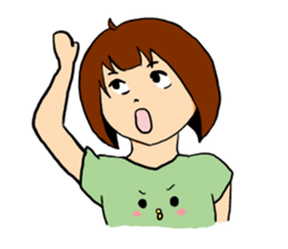 T-shirt girl sticker #8481733