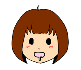 T-shirt girl sticker #8481735