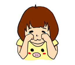 T-shirt girl sticker #8481737