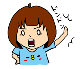 T-shirt girl sticker #8481739