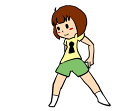 T-shirt girl sticker #8481741