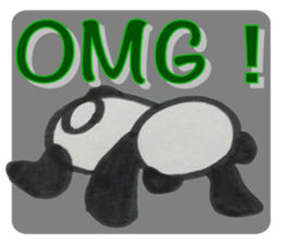 Panda stickers.  -English ver- sticker #8481790