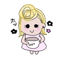 Curly Hair girl's Part2 sticker #8482031