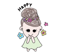 Curly Hair girl's Part2 sticker #8482035