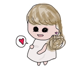 Curly Hair girl's Part2 sticker #8482041