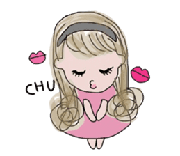 Curly Hair girl's Part2 sticker #8482044
