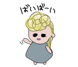 Curly Hair girl's Part2 sticker #8482049