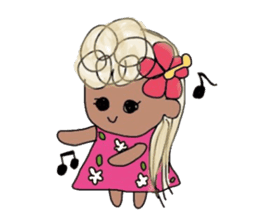 Curly Hair girl's Part2 sticker #8482051
