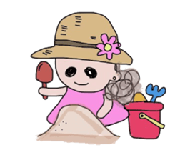 Curly Hair girl's Part2 sticker #8482058