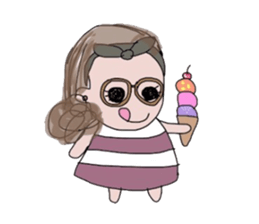 Curly Hair girl's Part2 sticker #8482061