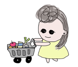 Curly Hair girl's Part2 sticker #8482062