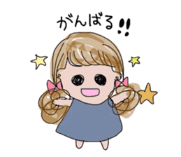 Curly Hair girl's Part2 sticker #8482063