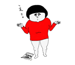 Girl of a red dress Part3 sticker #8483605