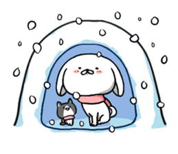 inukoro-san in winter sticker #8484009