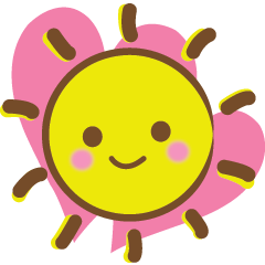 Warmly, Mr. sun, sticker
