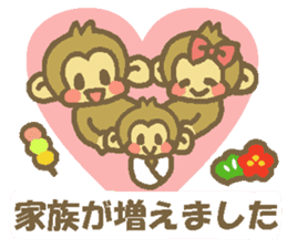 Happy New Year Monkey Sticker sticker #8484828