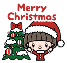 Cute girl with bobbed hair 2 sticker #8484939