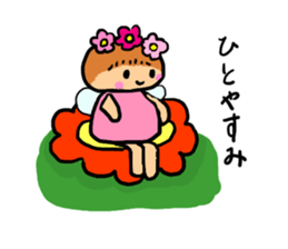 Popochan of the fairy of the flower sticker #8485361